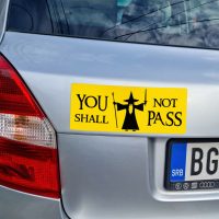 Lord of the Rings You Shall Not Pass Auto Stiker