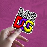 MSDOS bit stiker za laptop auto