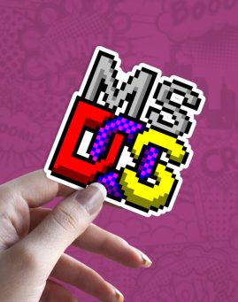 MSDOS bit stiker za laptop auto