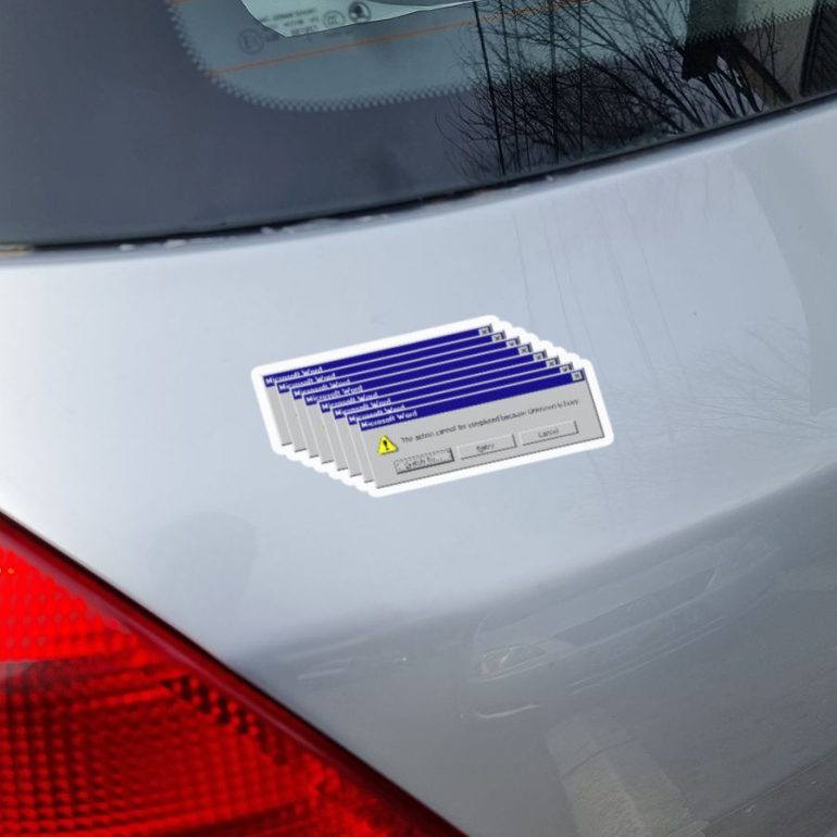 Uknown is busy stiker za laptop auto