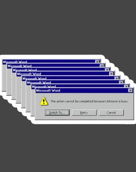 Uknown is busy stiker za laptop auto