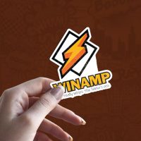 Winamp v stiker za laptop auto