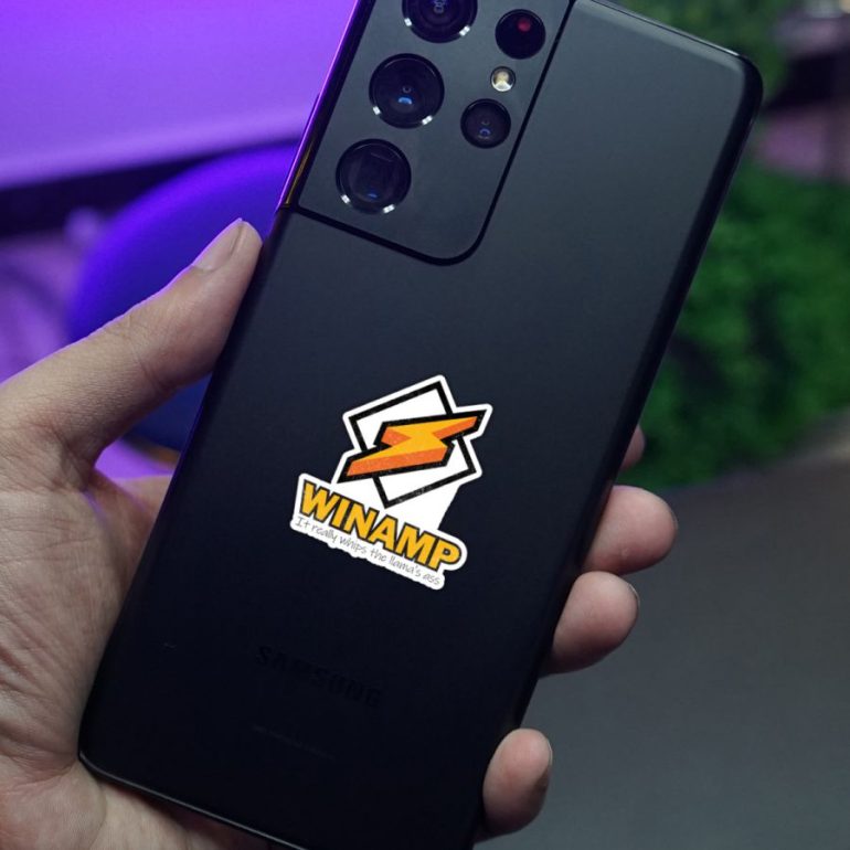 Winamp v stiker za laptop auto