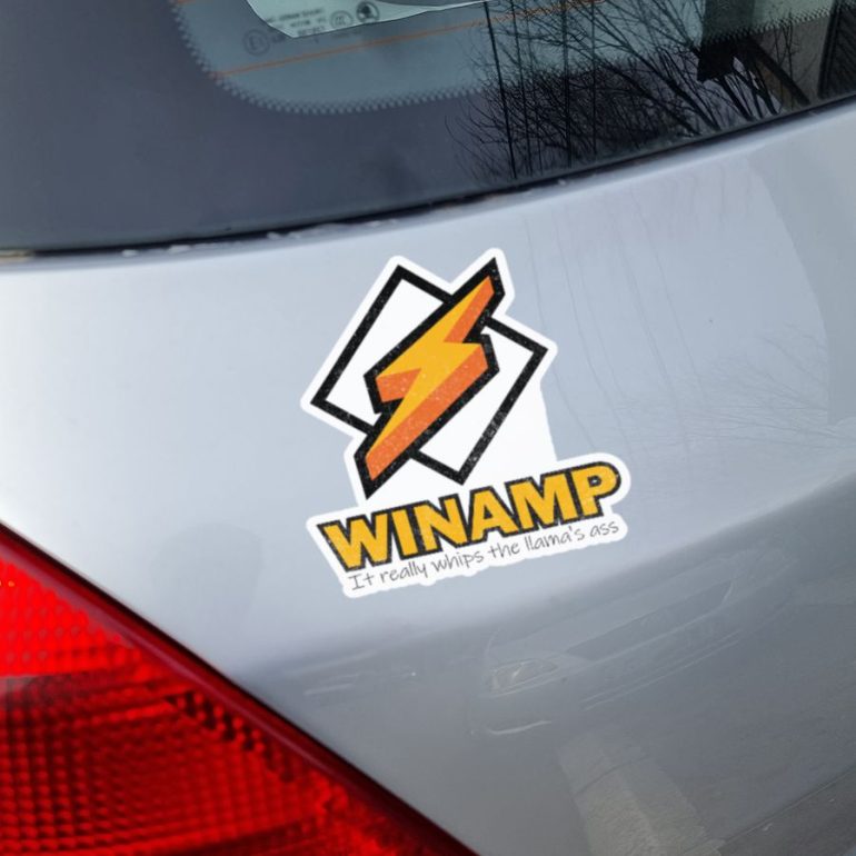 Winamp v stiker za laptop auto