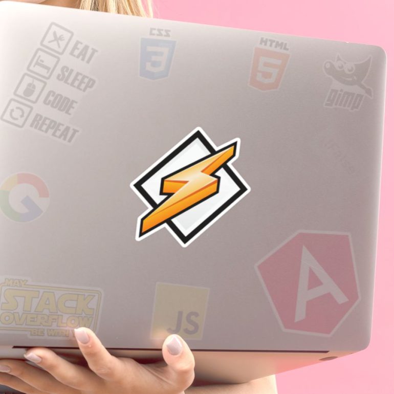 Winamp v stiker za laptop auto