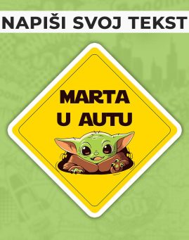 Baby Yoda Custom nalepnica stiker za auto
