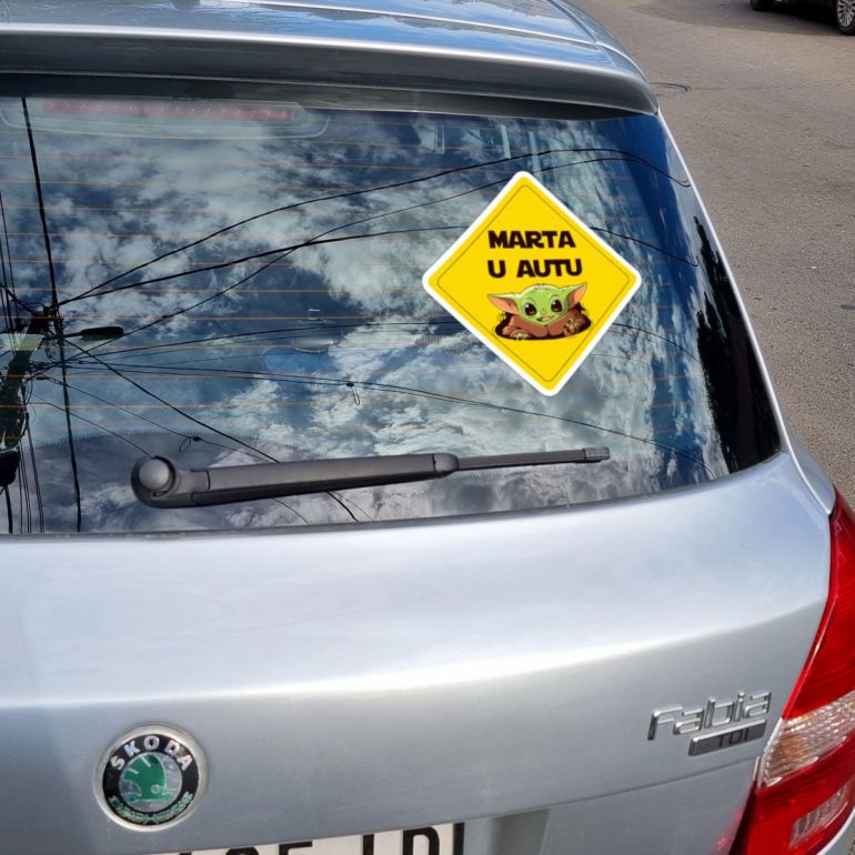 Baby Yoda Custom nalepnica stiker za auto