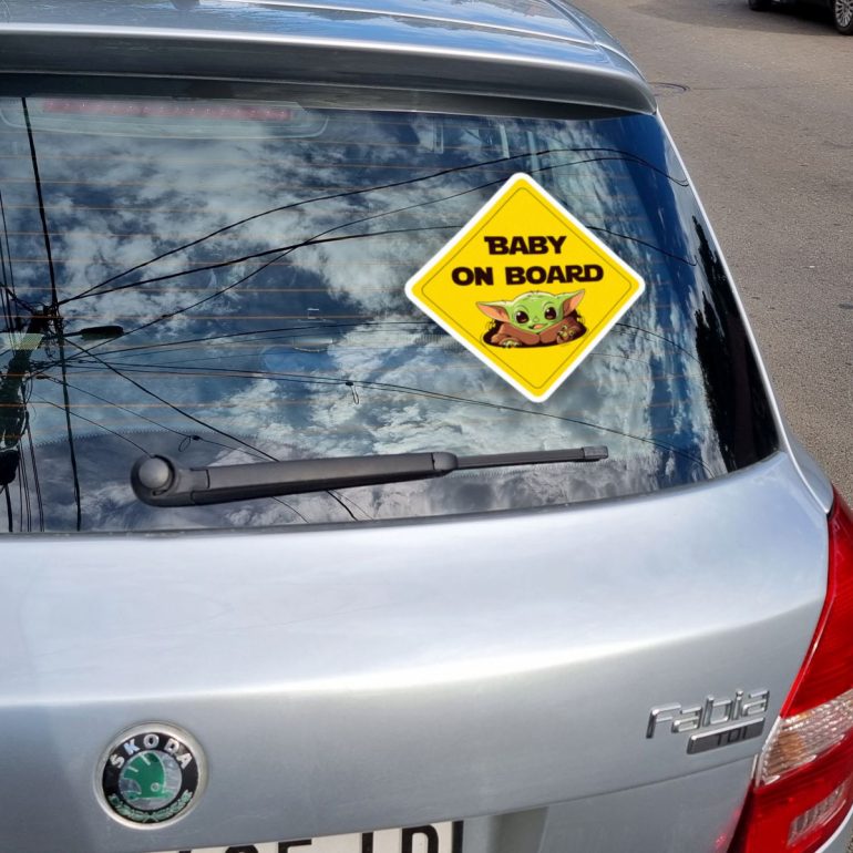 Baby Yoda on board nalepnica stiker za auto