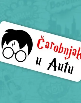 Carobnjak u autu nalepnica stiker za auto