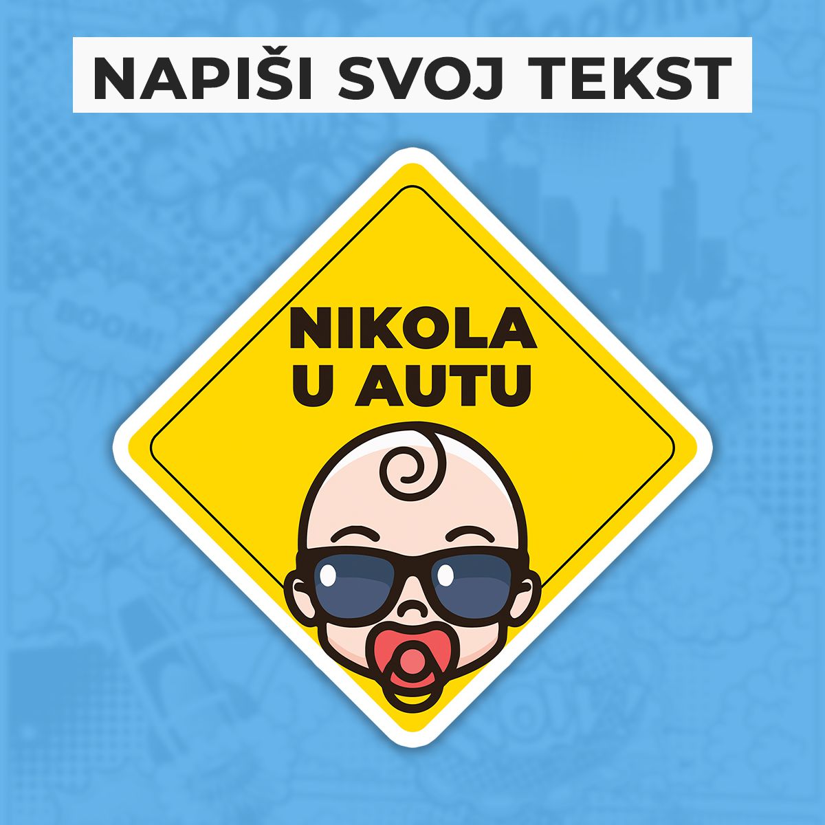 Cool Baby nalepnica stiker za auto Cool Baby nalepnica stiker za auto