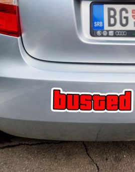 GTA Busted nalepnica stiker za auto