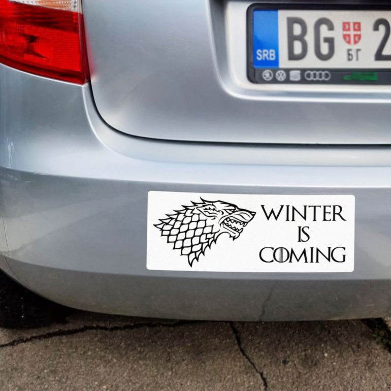 GoT Winter is coming nalepnica stiker za auto