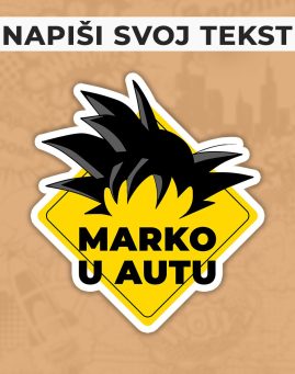 Goku custom nalepnica stiker za auto