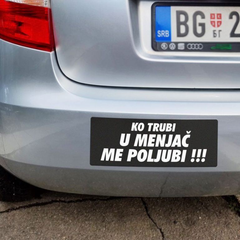 Ko Trubi nalepnica stiker za auto