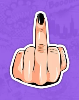 Middle Finger nalepnica stiker za auto