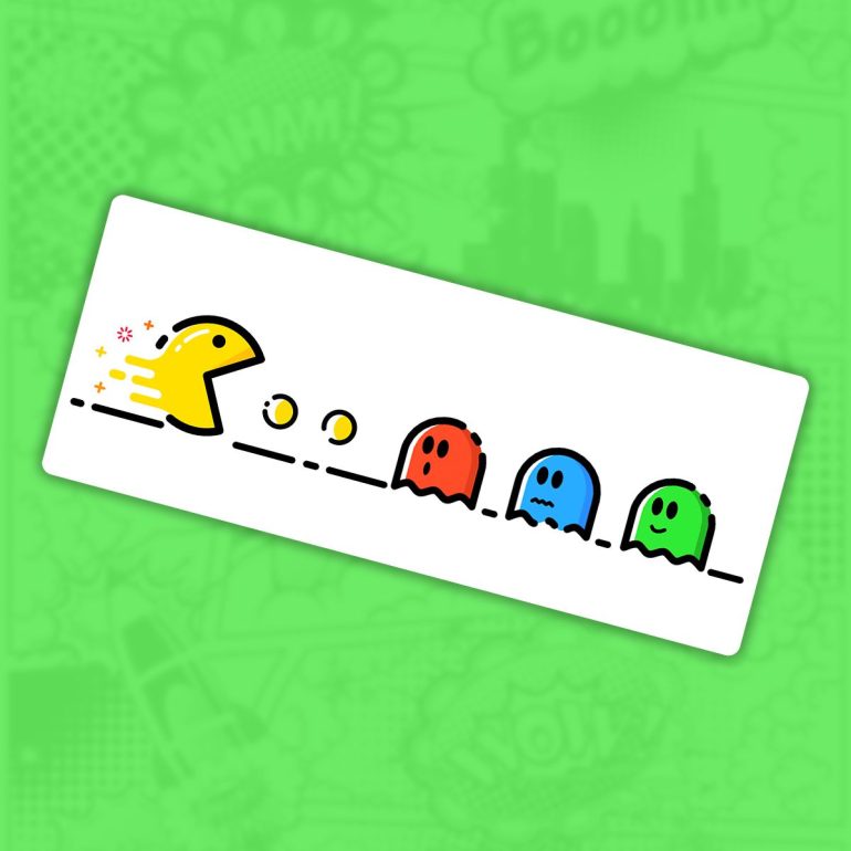 Pacman nalepnica stiker za auto