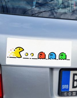Pacman nalepnica stiker za auto