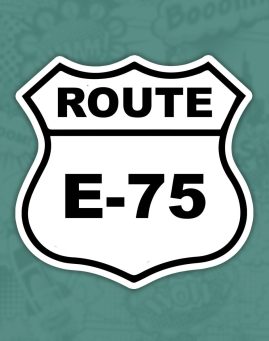 Route e stiker nalepnica stiker za auto