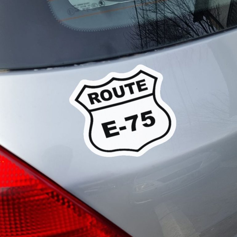 Route e stiker nalepnica stiker za auto