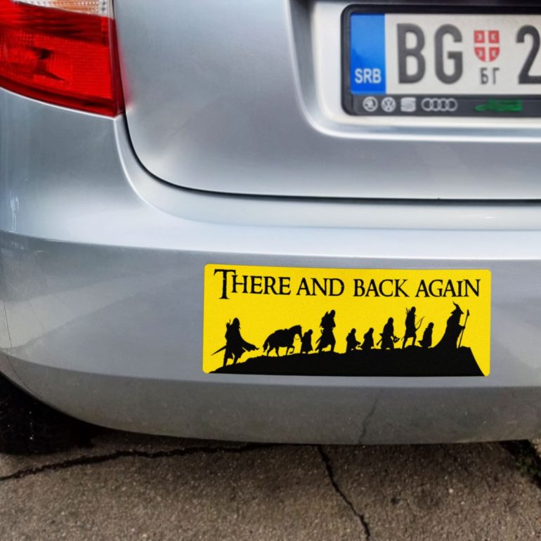 There and back again nalepnica stiker za auto