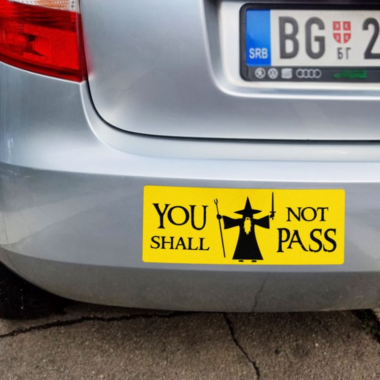 You shall not pass nalepnica stiker za auto