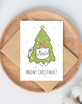 Meowy Christmas Čestitka