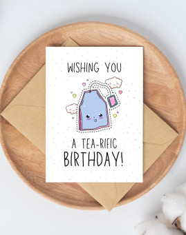 Tea-rific Birthday Čestitka