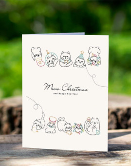Meowy Christmas cestitka