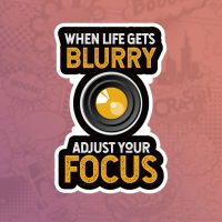 Adjust your focus stiker za laptop