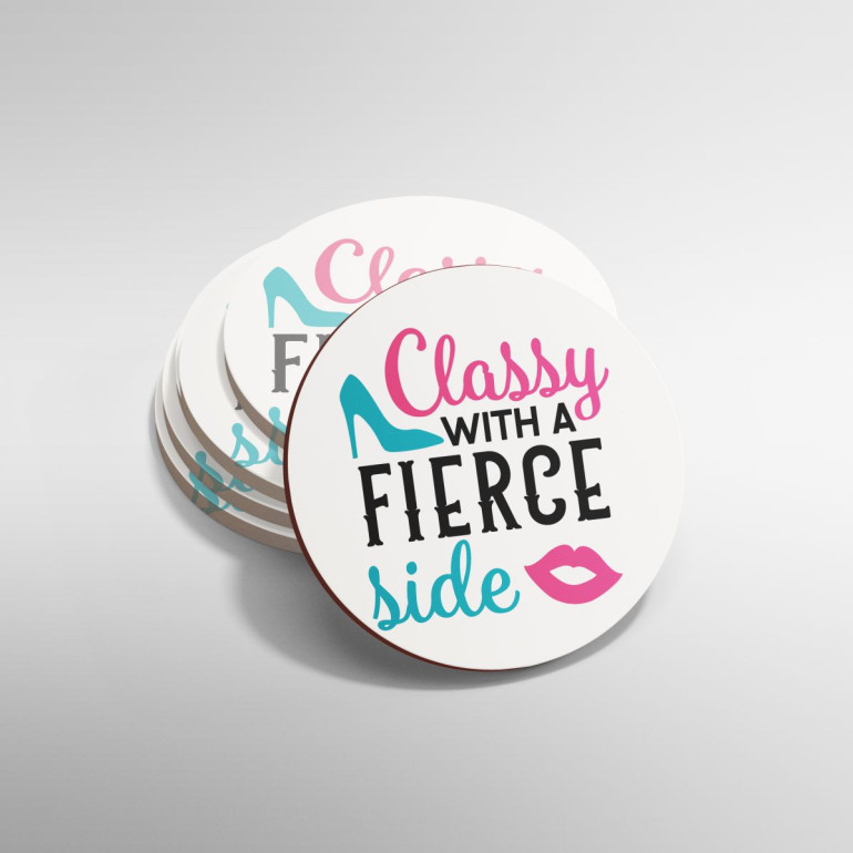 Classy with a fierce side Classy with a fierce side Okrugli podmetac