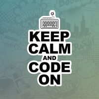Code on stiker za laptop