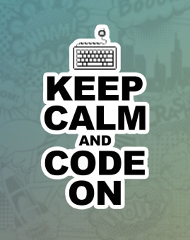 Code on stiker za laptop