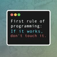 First rule stiker za laptop