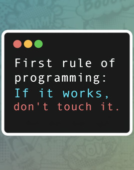 First rule stiker za laptop