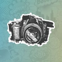 Grunge Camera stiker za laptop