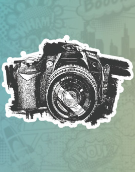 Grunge Camera stiker za laptop
