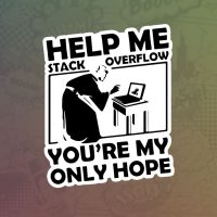 Help me Stack Overflow stiker za laptop