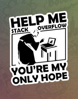 Help me Stack Overflow stiker za laptop