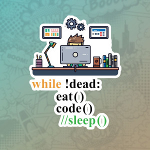 Not dead stiker za laptop
