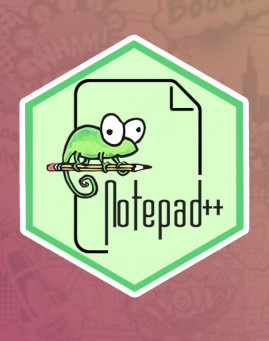 Notepad++ stiker za laptop