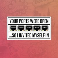 Open ports stiker za laptop