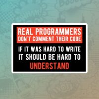 Real programmers stiker za laptop