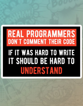 Real programmers stiker za laptop