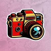 Retro Camera stiker za laptop