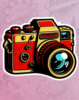 Retro Camera stiker za laptop