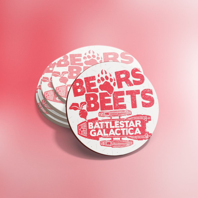 The Office Bears Beets Batlestar Galactica podmetac za case