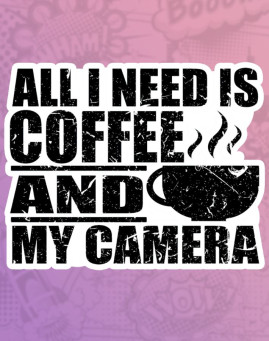 coffee and camera stiker za laptop