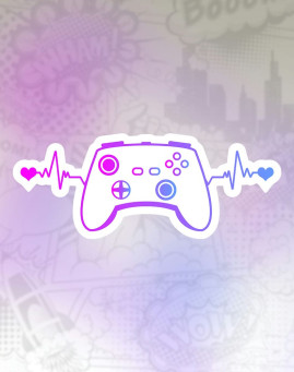 gamer heartbeat Stiker