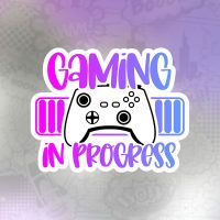 gaming in progress Stiker