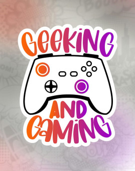 geeking and gaming Stiker